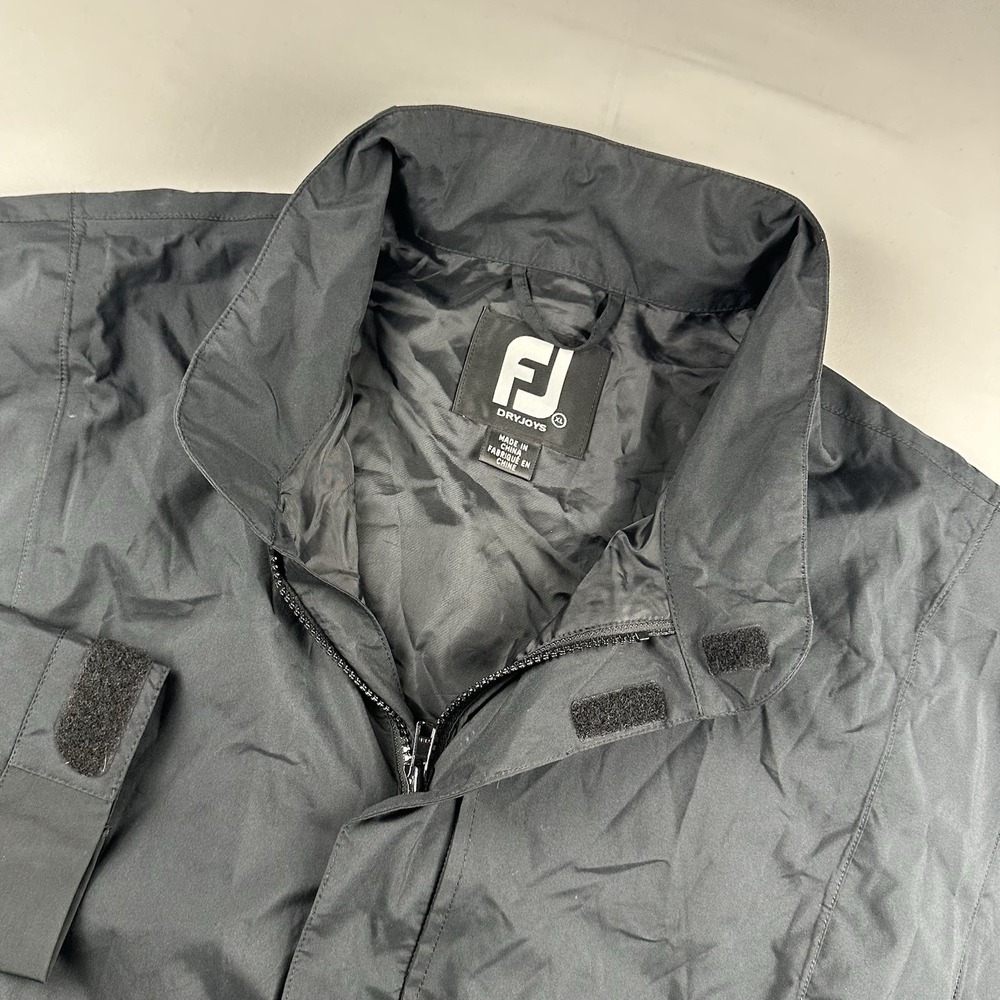 FJ Footjoy Dryjoys Tour Collection Black Jacket XL‎ Softshell Black FullZip Golf